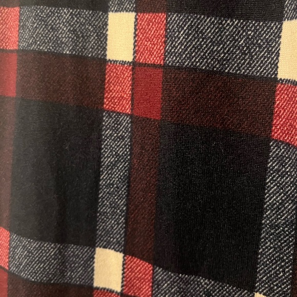 Small plaid boutique sleeveless dress cowl neck sweater Buffalo checkered - Picture 8 of 8